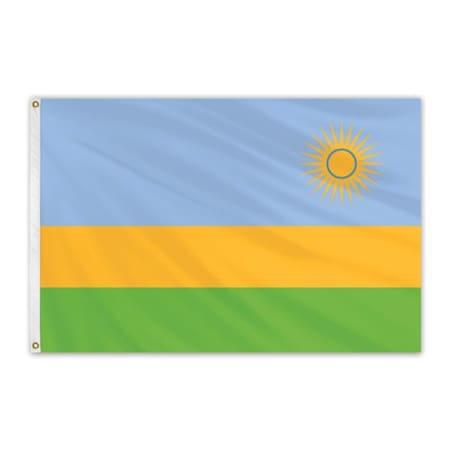 Rwanda Outdoor Nylon Flag 2'x3'